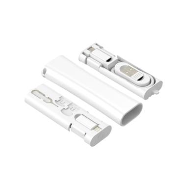 Imagem de Kit adaptador de cabo de viagem caixa de armazenamento (5 em 1) para Apple iPhone 16 15 tipo C para USB C 60W Lightning 27W carregador rápido micro USB OTG cabo de dados portátil para iPad, Android