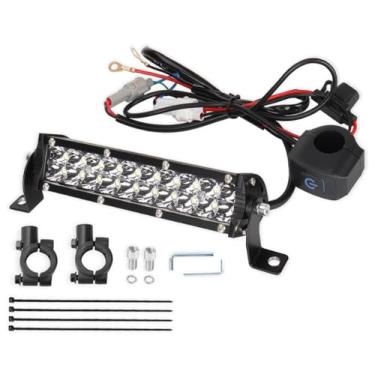 Imagem de Barra de luz para bicicleta Dirt Bike LED 60W 2500LM kit interruptor universal para guidão de 7/20.3 cm CRF110 CRF230F CRF250F TTR110 TTR110E 2008-2022 KLX110 KLX140 RM85 RMZ250 YZF4F40 50 todos os