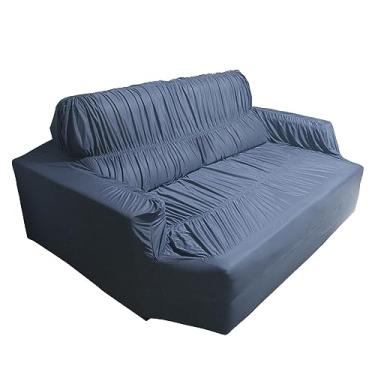 Imagem de Capa Sofá Retrátil 3 Lugares Resistente Malha Gel Elasticada Cinza