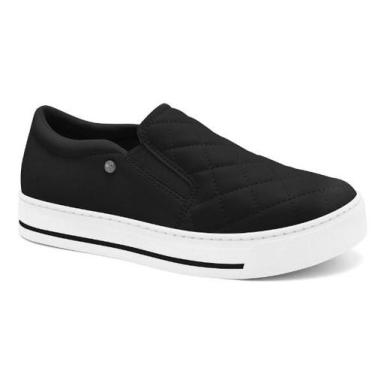 Imagem de Tênis Feminino Ramarim Slip On Matelassê Conforto Estilo, Preto, 37
