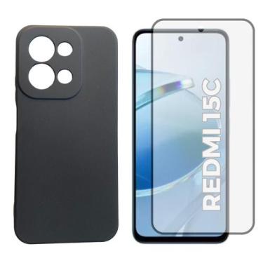 Imagem de Capa Silicone + Película de Vidro 3D Para Xiaomi Redmi 15c - Generica,
