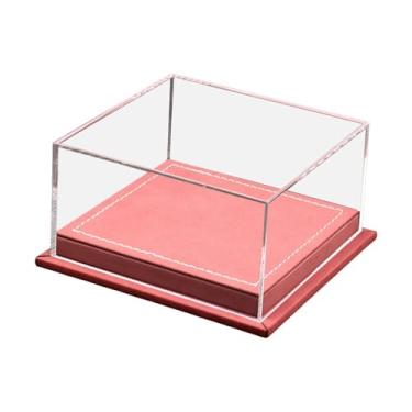 Imagem de YIJU Expositor para Carrinhos de Brinquedo Escala 1:64, Proteção Contra Poeira, Dimensões 5x4,8x2,6 Polegadas, Vermelho escuro