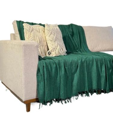 Imagem de Manta Para Sofá King Gigante 3,00 x 1,80 100% Algodão Protetor Decoração(King Verde)