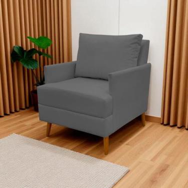 Imagem de Poltrona Decorativa Para Sala Recepção Consultório Escritório Serena S