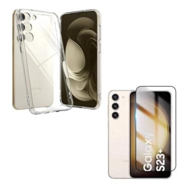 Imagem de Capa Capinha Anti Impacto Compatível Com Samsung Galaxy S23+ Plus + Película de Vidro Temperado 3D (C7 Company)