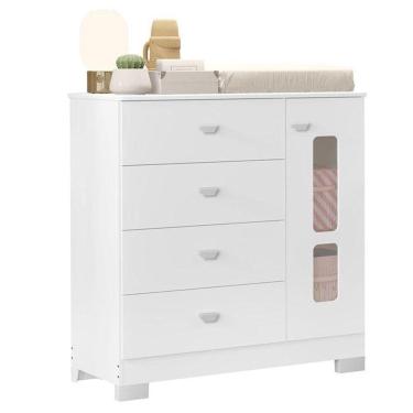 Imagem de Cômoda Infantil New Katatau Branco Acetinado - Reller