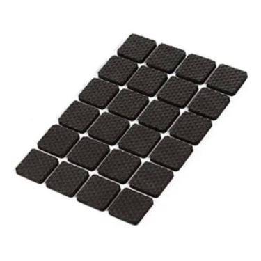 Imagem de Kit 24 Protetores Adesivo Moveis Borracha Pés Cadeira Feltro