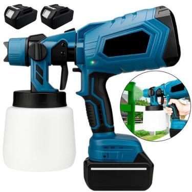 Imagem de Pistola Pulverizadora Pintura Portátil 48v Sem Fio 2 Baterias Linha Pr