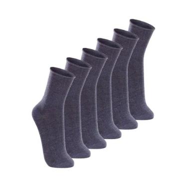 Imagem de Kit com 6 Pares de Meias sem Punho Casual Lupo 1275-011, Azul, 45-48