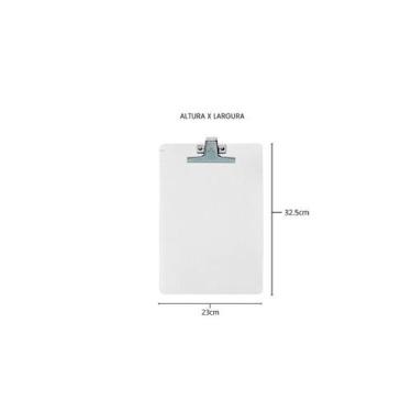 Imagem de Prancheta Acrílico A4 Cristal Garra Metal - Kit 10 Unid. - Novacril