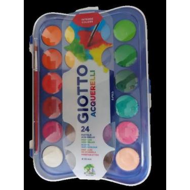Imagem de Aquarela Giotto pastilha 30mm com 24 cores + pincel