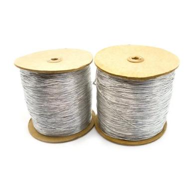 Imagem de Linha Fio Metalizado Prata 3 Rolos 1mm 50m 180g Embrulho Decoração - M