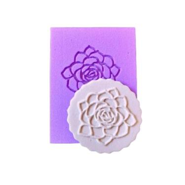 Imagem de TD08 Marcador textura pasta americana biscuit confeitaria rosa - confe