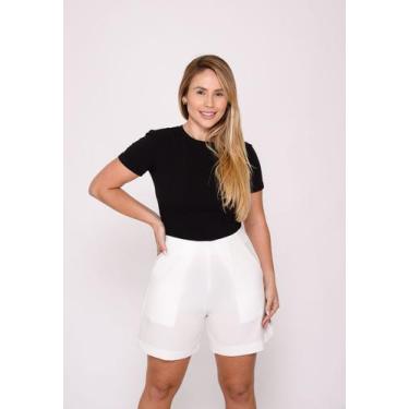 Imagem de Shorts Feminino 7946 Branco - macaw, Branco, P