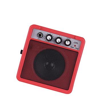 Imagem de Ymiko 5W Mini Guitarra Amplificador Portátil Compacto Guitar Amp Speaker Com Volume Ajuste do Tom Overdrive Função 635mm 35mm Entradas para Guitarra Acústica Elétrica Prática Início (2)