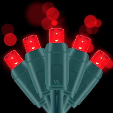 Imagem de Conjunto de luzes LED de Natal de 50 unidades reguláveis de 5 mm com ângulo amplo, mini luzes LED para ambientes externos, jardim, pátio, árvores, decoração de iluminação, fio verde de 4,7 m (cor