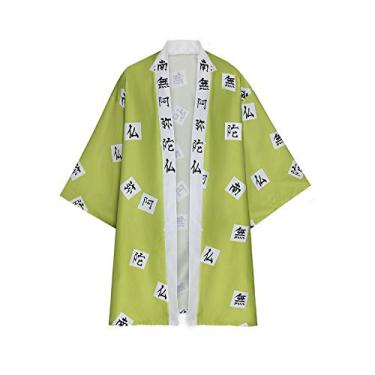Imagem de WeizhaonanCos Himejima Gyoumei Cosplay Costume Anime Haori Kimetsu no Yaiba Role Play Kimono Cape Cloak Robe