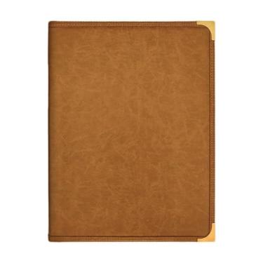 Imagem de YWMJZEU Capa de Cardápio Pasta de Cardápios 9,6 x 12,6 polegadas Suporte de Cardápio para Bar Festa Restaurante Café, Marrom