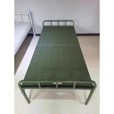 Imagem de Cama dobrável Queen Size – Moldura moderna de metal verde com aço laminado a frio, design resistente e econômico de espaço, sem necessidade de montagem, silenciosa para uso em casa, acampamento