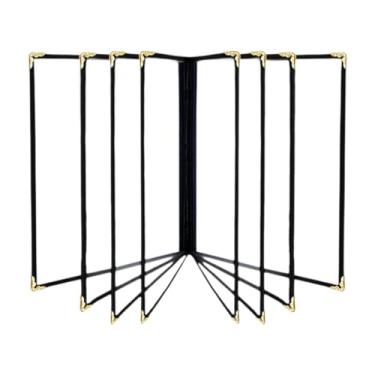 Imagem de YsXoWiui Capa para Cardápio de Restaurante, Suporte para Cardápio, Pasta para Cardápios 9,6 x 12,6 polegadas para Café, Festa, Hotel, 8 Páginas 16