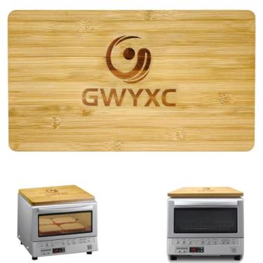 Imagem de GWYXC Tábua de corte de bambu compatível com forno torradeira Panasonic NB-G110P FlashXpress, com pés de silicone antiderrapante e alça embutida, design que economiza espaço para acessórios de forno