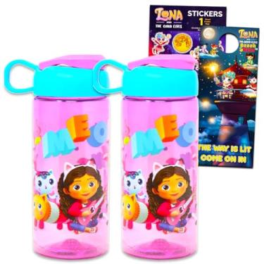 Imagem de DreamWorks Conjunto De Garrafa Água Para Meninas Gabby'S Dollhouse - Pacote Com 2 Suprimentos, 473 Ml, Livro Atividades Adesivos, Mais, Crianças