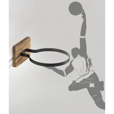 Imagem de AIDILI Suporte de parede para basquete, suporte de armazenamento de bolas para autografar basquete, futebol, coleção de vôlei, organizador de acessórios esportivos para fãs de jogadores