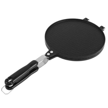 Imagem de HSHGZSR Máquina de rolo de ovo, forma de rolo de ovo, máquina de cone de waffle antiaderente, assadeira de panqueca dupla face, forma de panqueca, máquina de sorvete multiuso com alça de baquelite