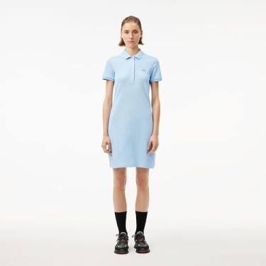 Imagem de Lacoste Vestido feminino piquolo de algodão elástico, Azul clássico, 38