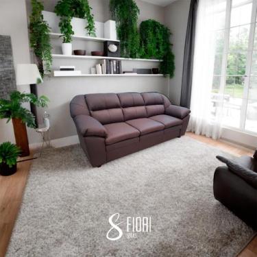 Imagem de Sofá Fixo De Couro Natural Legítimo  Dallas - Fiori Sofás, Sofá 2 Luga