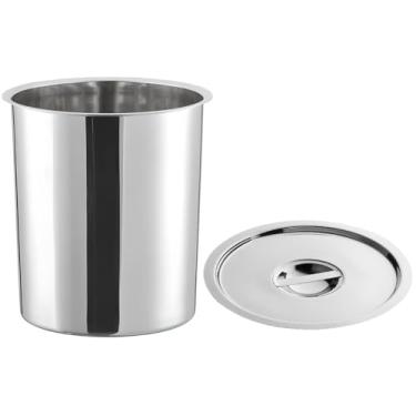 Imagem de OCS Parts Conjunto de panela Bain Marie de 8 litros com tampa | Panela de aço inoxidável de 24 cm x 19 cm para alimentos quentes ou frios, cozinhas domésticas, fogão, mesas de vapor, eventos de bufê,
