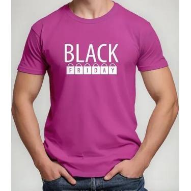 Imagem de Camiseta Camisa Feminina Masculina Algodão Uniforme Black Friday Para 