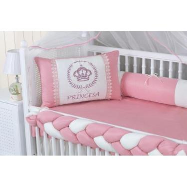 Imagem de Kit de berço americano 404 princesa 9 peças modelo meia trança - BEKA 