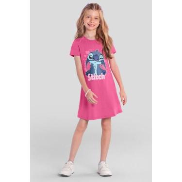 Imagem de Vestido infantil menina do Stitch Brandili, 6, Rosa