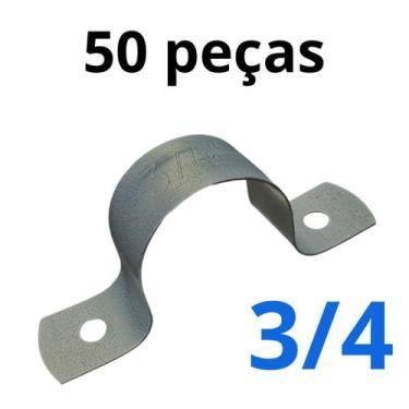 Imagem de Abraçadeira Tipo U 34 Polegada C 50 Peças Primus Já Cor Prateado - PRM
