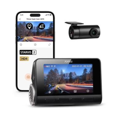 Imagem de Dash Cam 70mai A810 4K frontal e traseira com visão noturna
