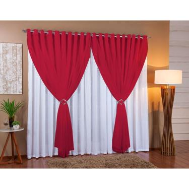 Imagem de Cortina Voil Forro Microfibra Sala E Quarto 9,00X2,40M