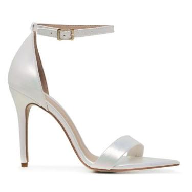 Imagem de Sandália VL Hollywood Holográfica Bico Folha e Salto 10cm - Vitória Lu