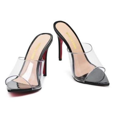 Imagem de Tamanco Vitoria Lugo Festa Salto Fino 10cm Vinil - Vitória Lugo, 36, P