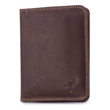 Imagem de Carteira Learsi Masculina Porta Cartão Couro Legítimo 11cm(Marrom-escuro)