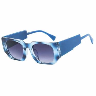 Imagem de Óculos de sol de leopardo da moda, masculino, degradê, óculos de grau feminino, uv400 (azul, cinza)