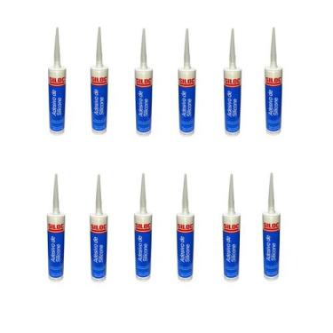 Imagem de Silicone Acético Transparente Siloc - 12 Unidades