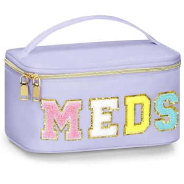 Imagem de Bolsa de armazenamento BuyCard Medicines Chenille Letter Purple Nylon