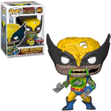 Imagem de Funko Pop Marvel Zombies 662 Wolverine Zumbi GITD