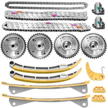 Imagem de Kit de corrente de distribuição com engrenagem CVVT para Hyundai Santa Fe Azera Palisade Genesis, para Kia Sorento Sedona Telluride Cadenza Stinger K900 3.3L 3.8L, Substituir #24350-3CGA1 24321-3L100