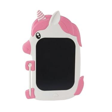 Imagem de Lousa Mágica Tablet Infantil Unicórnio Tela Colorida Educativa LCD 12" Desenho e Escrita Colorida Premium