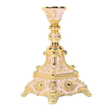 Imagem de Zerodis Conjunto de Castiçais Elegantes para Castiçais, Peça Central de Mesa Rústica Com Base Robusta, Estilo retrô, Suporte de Vela Decorativo para Casamento, Natal, Exibição de Mesa Elegante