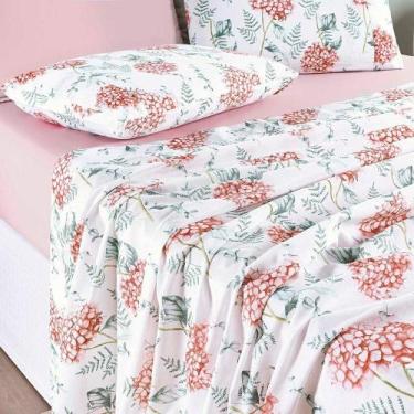 Imagem de Jogo Cama Lençol Maris Casal Padrão Percalle 200 Fios Estampado 4 Peça
