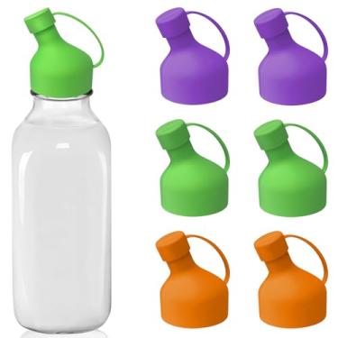 Imagem de Tampas de silicone para mamadeiras de leite, tampas de bico de 48 mm de diâmetro, 6 pacotes de tampas de substituição para Stanpac e Libbey e estoque sua casa e loja de laticínios, sem BPA