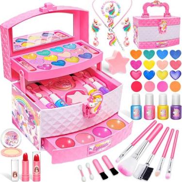 Imagem de Kit de maquiagem Eye Sun para meninas de 3 a 12 anos com cosméticos la